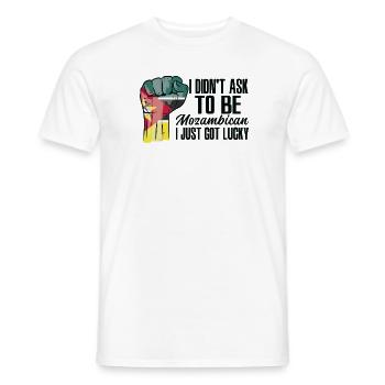 Mozambican Pride Mozambique Flag Grown Mozambican - Men's T-Shirt - white - Front - AI Model Male 178 dark (178cm)