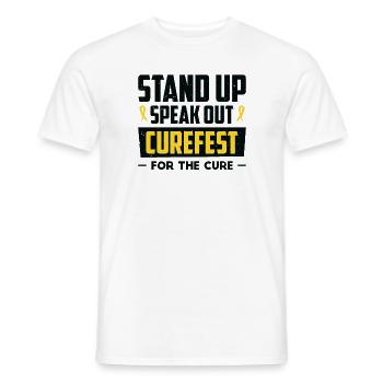 CureFest 2023 CureFest For Childhood Cancer Wear - Men's T-Shirt - white - Front - AI Model Male 178 dark (178cm)
