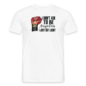Fierté angolaise cultivée Drapeau angolais - T-shirt homme - blanc - Devant - AI Model Male 178 dark (178cm)