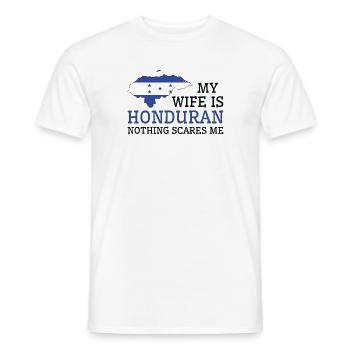 Rien ne me fait peur Ma femme est - T-shirt homme - blanc - Devant - AI Model Male 178 dark (178cm)