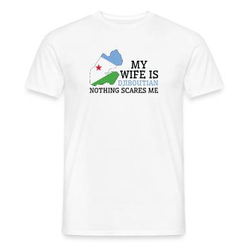 Nichts macht mir Angst Meine Frau ist - Männer T-Shirt - Weiß - Vorne - AI Model Male 178 dark (178cm)