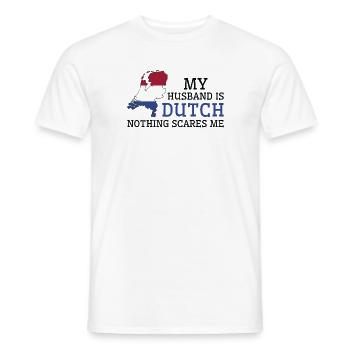 Rien ne me fait peur Ma femme est néerlandaise - T-shirt homme - blanc - Devant - AI Model Male 178 dark (178cm)
