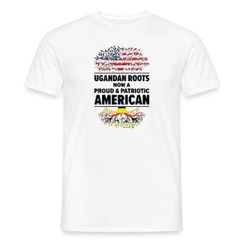 Ugandische amerikanische Patriotin USA Gewachsen - Männer T-Shirt - Weiß - Vorne - AI Model Male 178 dark (178cm)