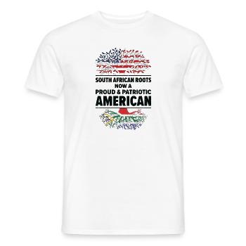 Südafrikanischer amerikanischer Patriot USA - Männer T-Shirt - Weiß - Vorne - AI Model Male 178 dark (178cm)