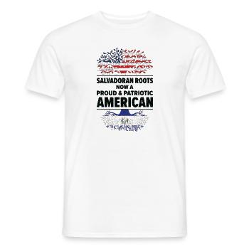 Salvadorian American Patriot États-Unis - T-shirt homme - blanc - Devant - AI Model Male 178 dark (178cm)