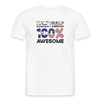 Salvadorian American Patriot États-Unis - T-shirt homme - blanc - Devant - AI Model Male 178 dark (178cm)