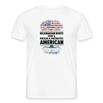 Nicaraguan American Patriot USA Grown Nicaragua - Men's T-Shirt - white - Front - AI Model Male 178 dark (178cm)