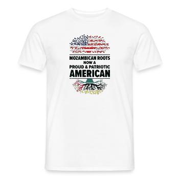 Mozambican American Patriot USA Grown Mozambique - Men's T-Shirt - white - Front - AI Model Male 178 dark (178cm)