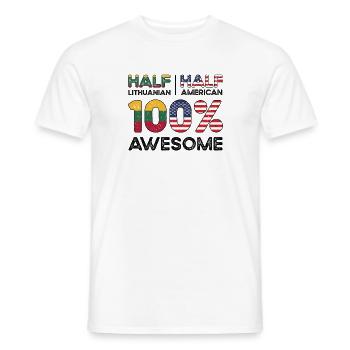Litauisch Amerikanischer Patriot USA Gewachsen - Männer T-Shirt - Weiß - Vorne - AI Model Male 178 dark (178cm)