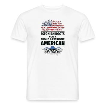 Estnischer amerikanischer Patriot USA Gewachsenes - Männer T-Shirt - Weiß - Vorne - AI Model Male 178 dark (178cm)