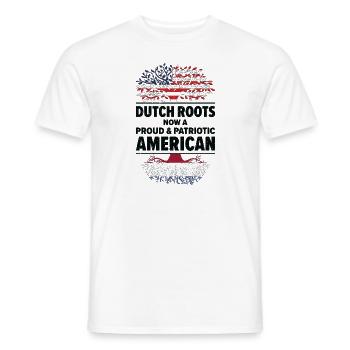 Dutch American Patriot USA Grown Niederlande US - Männer T-Shirt - Weiß - Vorne - AI Model Male 178 dark (178cm)