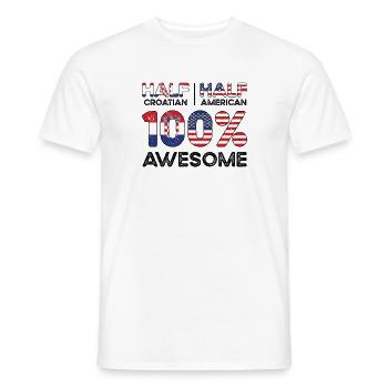Croatie américain patriote USA cultivé - T-shirt homme - blanc - Devant - AI Model Male 178 dark (178cm)