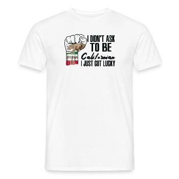 Californien, Américain, Patriote américain, États-Unis - T-shirt homme - blanc - Devant - AI Model Male 178 dark (178cm)
