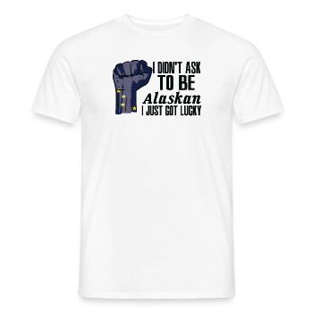 Alaska Américain U.S. Patriot USA Cultivé Alaska - T-shirt homme - blanc - Devant - AI Model Male 178 dark (178cm)