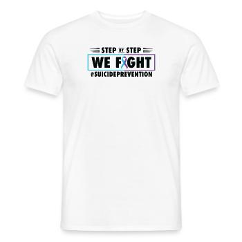 988 Semaine du Mois de la prévention du suicide - T-shirt homme - blanc - Devant - AI Model Male 178 dark (178cm)