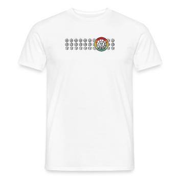 RPG Cube Rollenspiel Side Quest - Männer T-Shirt - Weiß - Vorne - AI Model Male 178 dark (178cm)