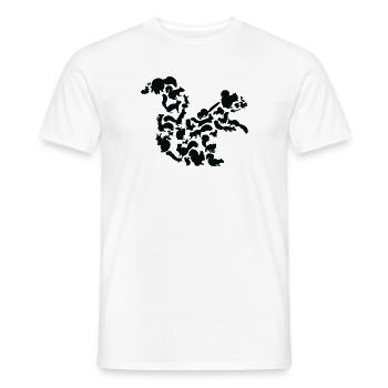 Squirrel Forrest Wildlife Animal Squirrel - Men's T-Shirt - white - Front - AI Model Male 178 dark (178cm)
