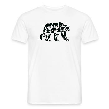 Ours, ours polaire, ours brun, grizzli, silhouette - T-shirt homme - blanc - Devant - AI Model Male 178 dark (178cm)