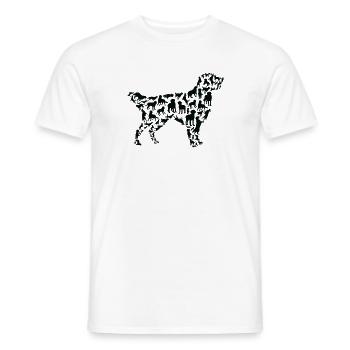 Golden Retriever Hund Golden Retriever Silhouette - Männer T-Shirt - Weiß - Vorne - AI Model Male 178 dark (178cm)