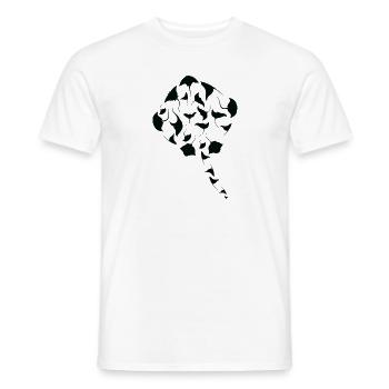 Raie marine créature raie Manta Ray Silhouette - T-shirt homme - blanc - Devant - AI Model Male 178 dark (178cm)