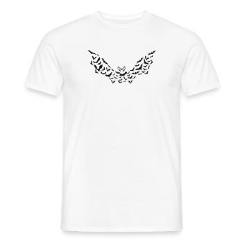 Chauve-souris Halloween chauves-souris papier découpé - T-shirt homme - blanc - Devant - AI Model Male 178 dark (178cm)