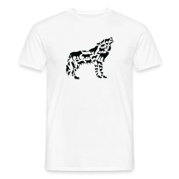 Wolf Wildlife Natur Waldtiere Wölfe Silhouette - Männer T-Shirt - Weiß - Vorne - AI Model Male 178 dark (178cm)