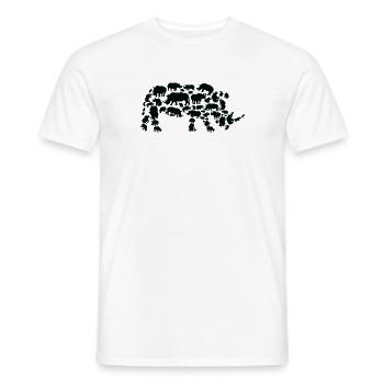 Nashorn Wildlife Afrika Nashorn Silhouette - Männer T-Shirt - Weiß - Vorne - AI Model Male 178 dark (178cm)