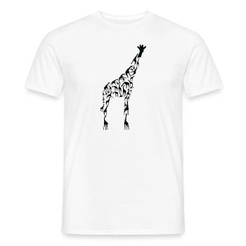 Giraffe Wildlife Afrika Giraffen Silhouette - Männer T-Shirt - Weiß - Vorne - AI Model Male 178 dark (178cm)