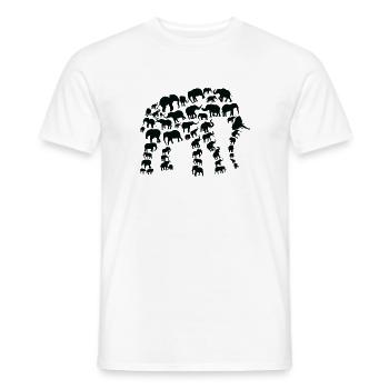 Elefant Wildlife Afrika Elefanten Silhouette - Männer T-Shirt - Weiß - Vorne - AI Model Male 178 dark (178cm)