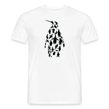 Penguin Penguins Silhouette - Men's T-Shirt - white - Front - AI Model Male 178 dark (178cm)