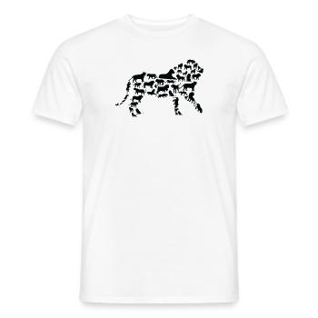 Löwe Wildlife Afrika Löwen Silhouette - Männer T-Shirt - Weiß - Vorne - AI Model Male 178 dark (178cm)