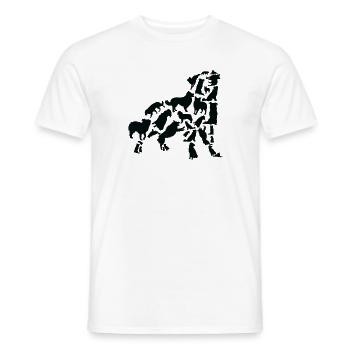 Chien de berger australien Mama Beagle papa - T-shirt homme - blanc - Devant - AI Model Male 178 dark (178cm)