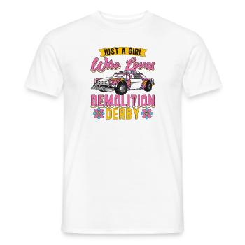 Demo Derby Juste Une Fille Qui Aime Demoltion Derby - T-shirt homme - blanc - Devant - AI Model Male 178 dark (178cm)