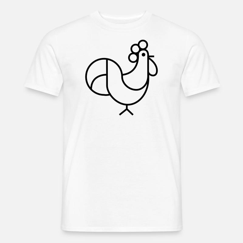 Huhn - Männer T-Shirt - Weiß