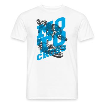 Motocross 01 - Men's T-Shirt - white - Front - AI Model Male 178 dark (178cm)