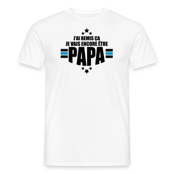 je vais encore être papa - T-shirt homme - blanc - Devant - AI Model Male 178 dark (178cm)