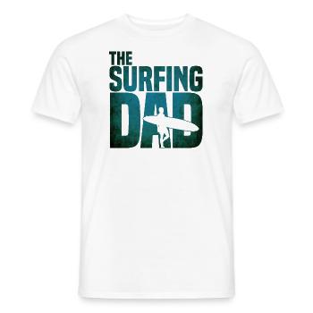 The Surfing Dad - Surfer Vater Vatertag Wellen - Männer T-Shirt - Weiß - Vorne - AI Model Male 178 dark (178cm)