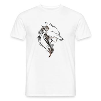 wolf - Men's T-Shirt - white - Front - AI Model Male 178 dark (178cm)
