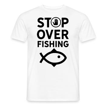 Stoppt Überfischung Meer Ozean Verschmutzung - Männer T-Shirt - Weiß - Vorne - AI Model Male 178 dark (178cm)