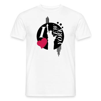 Ich liebe New York - Männer T-Shirt - Weiß - Vorne - AI Model Male 178 dark (178cm)