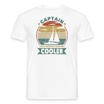 Captain like a normal man but cooler - Men's T-Shirt - white - Front - AI Model Male 178 dark (178cm)