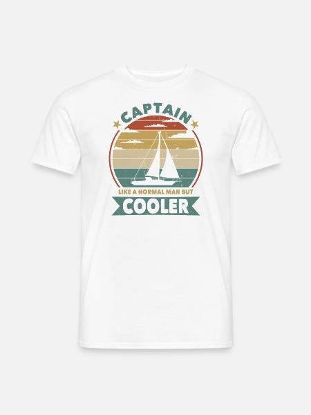 Captain like a normal man but cooler - Männer T-Shirt - Weiß