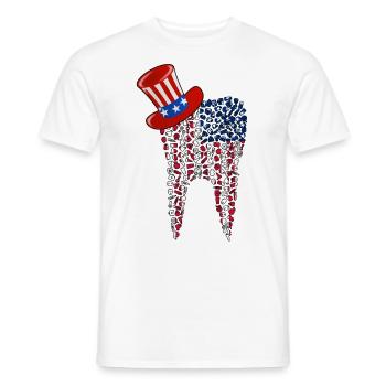 Zahnarzt Zahnarzthelferin Amerika Hut I Geschenk - Männer T-Shirt - Weiß - Vorne - AI Model Male 178 dark (178cm)