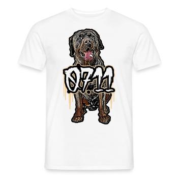 Rottweiler 0711 - Männer T-Shirt - Weiß - Vorne - AI Model Male 178 dark (178cm)