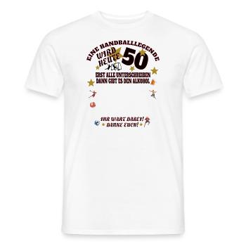 Handball Zubehör handballer Motiv - Männer T-Shirt - Weiß - Vorne - AI Model Male 178 dark (178cm)