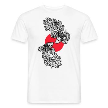 Koi Karpfen Japanische Kunst Fische Yin Yang - Männer T-Shirt - Weiß - Vorne - AI Model Male 178 dark (178cm)