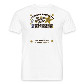 Hochzeit Zubehör Geschenkidee - Männer T-Shirt - Weiß - Vorne - AI Model Male 178 dark (178cm)