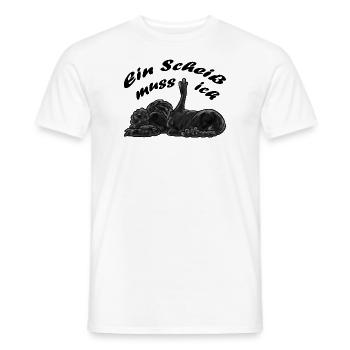 Pudel - ein Scheiß muss ich - Stinkekralle - Männer T-Shirt - Weiß - Vorne - AI Model Male 178 dark (178cm)