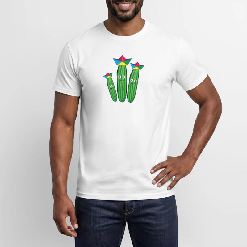 Trio de concombre,Concombre,Concombre,Concombre,Concombre,Concombre,Chapeau, Navire T-shirt homme