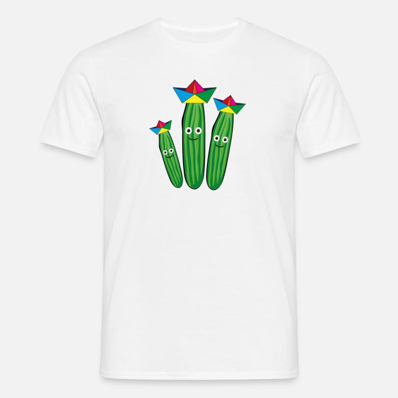 Trio de concombre,Concombre,Concombre,Concombre,Concombre,Concombre,Chapeau, Navire - T-shirt Homme - blanc